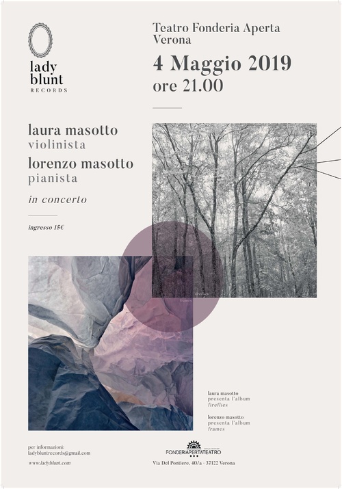 Laura Masotto e Lorenzo Masotto in Concerto - Sabato 4 maggio 2019 dalle ore 21.00 alle 23.00<br />
<br />
