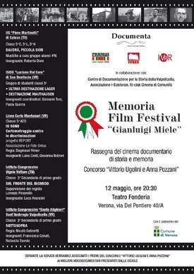 Memoria Film Festival 'Gianluigi Miele' - Venerdí 12 maggio 2023 ore 20.30
