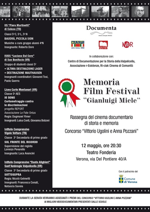 Memoria Film Festival 'Gianluigi Miele' - Venerdí 12 maggio 2023 ore 20.30