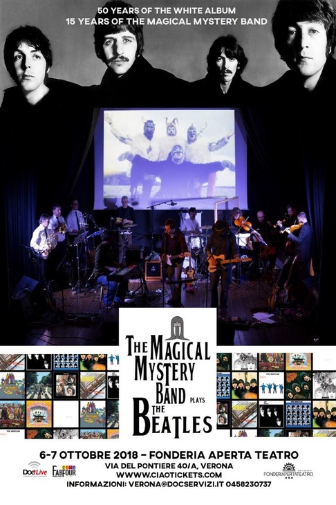 THE MAGICAL MYSTERY BAND meets THE ORCHESTRA and plays THE BEATLES - Sabato 6 ottobre 2018, ore 21.00<br />
Domenica 7 ottobre 2018, ore 18.00<br />
